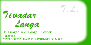 tivadar langa business card